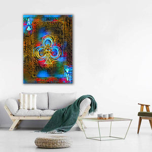 Blue Ace of Clubs Art | MusaArtGallery™