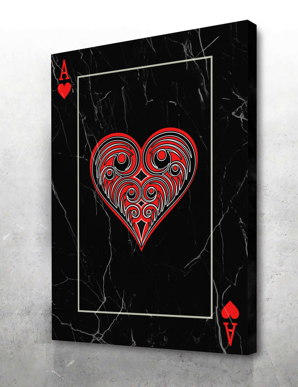 Red Ace of Hearts Art | MusaArtGallery™