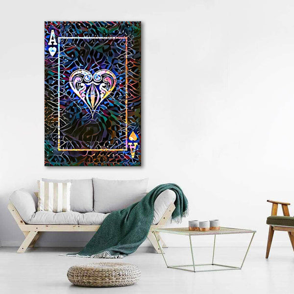 Colorful Ace of Hearts Art | MusaArtGallery™