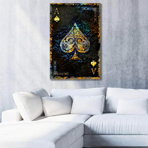 Gold Ace of Spades Art | MusaArtGallery™ 