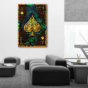 Green Ace of Spades Art | MusaArtGallery™ 
