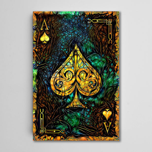 Green Ace of Spades Art | MusaArtGallery™ 