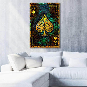 Green Ace of Spades Art | MusaArtGallery™ 