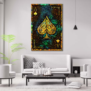 Green Ace of Spades Art | MusaArtGallery™ 