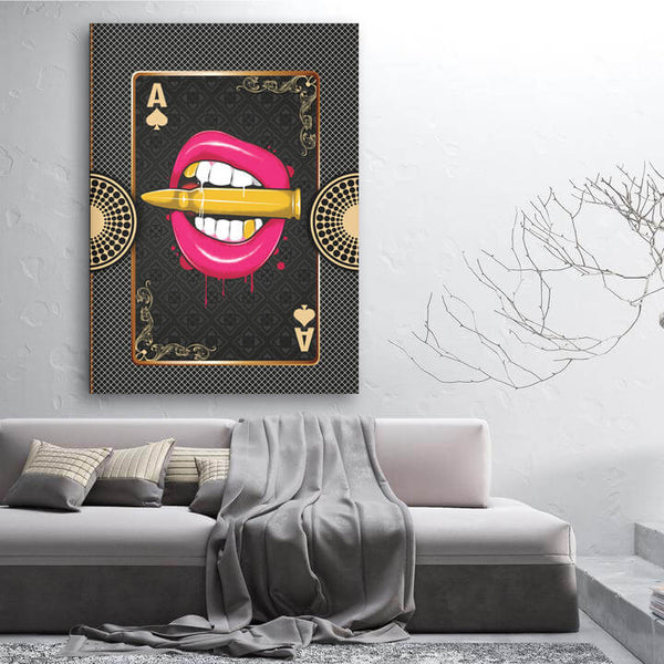Lips Ace of Spades Art | MusaArtGallery™