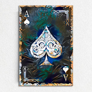 White Ace of Spades Art | MusaArtGallery™ 