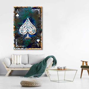 White Ace of Spades Art | MusaArtGallery™ 