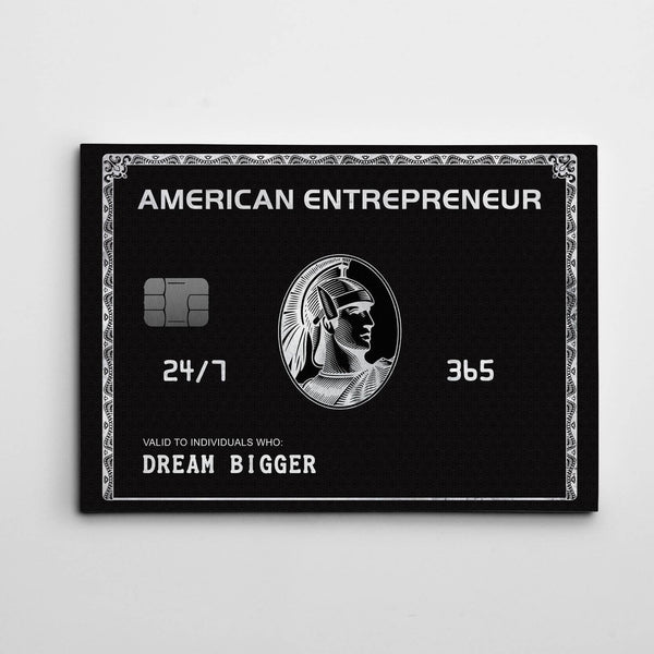 american entrepreneur motivation wall art white background