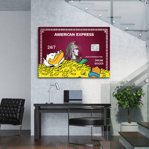Scrooge Mcduck American Express Canvas