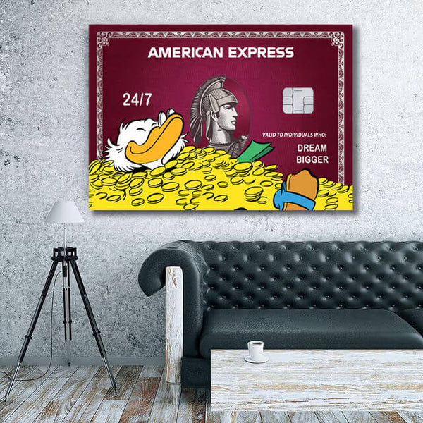 Scrooge Mcduck American Express Canvas
