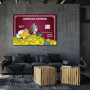 Scrooge Mcduck American Express Canvas