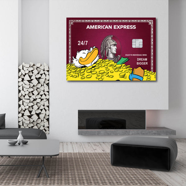 Scrooge Mcduck American Express Canvas