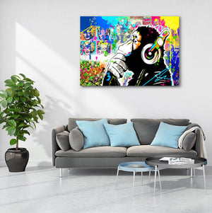 Chimp Banksy Street Art - Graffiti Wall Art