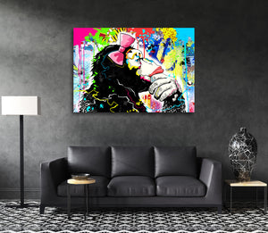 Female Chimp Banksy Street Art - Graffiti Wall Art