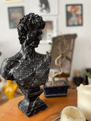 Black and White David Bust Statue - David Bust Statue for Sale
