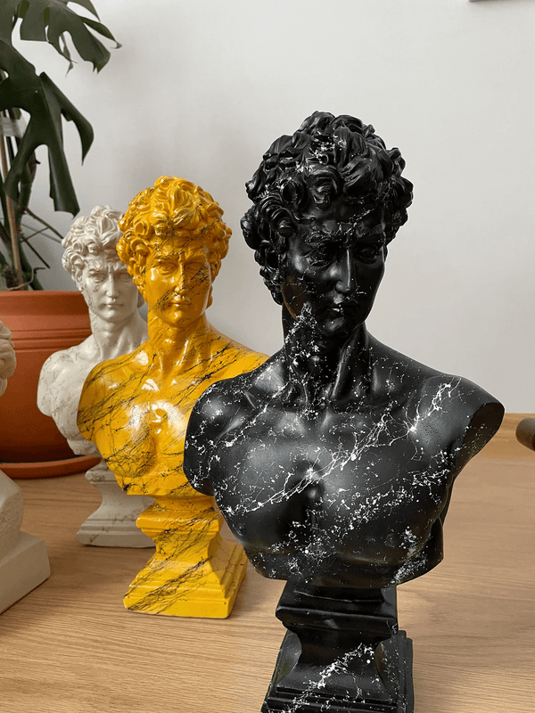Black and White David Bust Statue - David Bust Statue for Sale