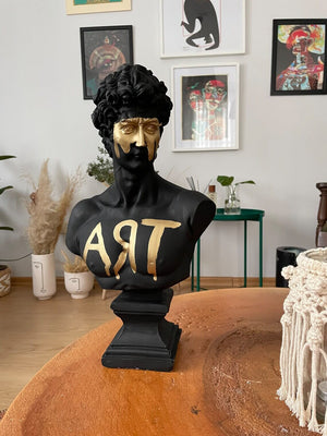 Black David Bust Statue - David Bust for Sale