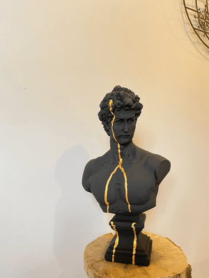 Gold Drip David Bust Statue - David Bust Statue for Sale
