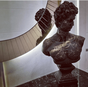 Black Gold Strip David Bust - David Bust Statue for sale