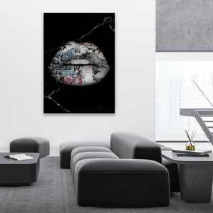 Graffiti Lips Art - Lips Canvas | MusaArtGallery™
