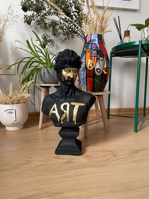 Black David Bust Statue - David Bust for Sale