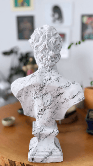 Black Strip David Bust Statue - David Bust Statue for sale