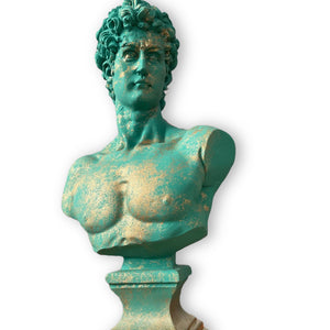 Blue David Bust Statue - David Bust Statue For Sale