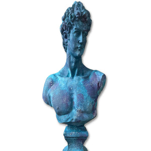 Navy Blue David Bust Statue - David Bust Statue for Sale