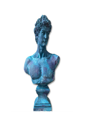 Navy Blue David Bust Statue - David Bust Statue for Sale