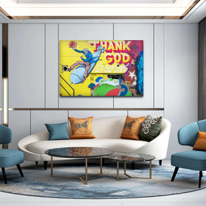Nuclear Bomb Graffiti Wall Art