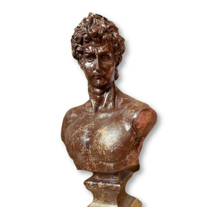 Brown David Bust Statue - David bust statue for sale
