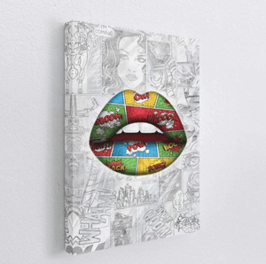 Comic Lips Art - Lips Canvas | MusaArtGallery™