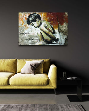 Child Graffiti Wall Art- Street art on canvas