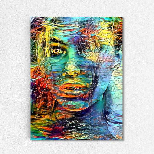 Women Face Wall Decor- modern art on canvas