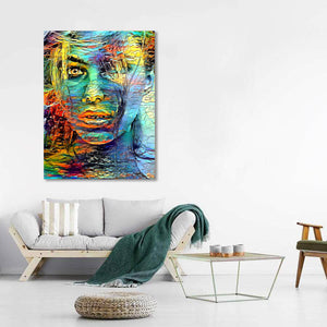 Women Face Wall Decor- modern art on canvas