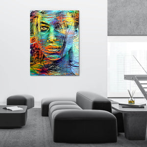 Women Face Wall Decor- modern art on canvas