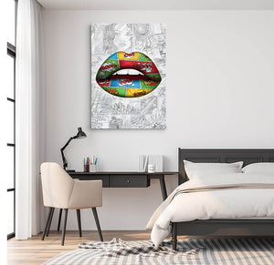 Comic Lips Art - Lips Canvas | MusaArtGallery™