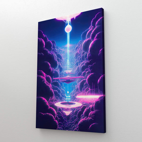 Cyberpunk City Canvas Print - Trippy Art | MusaArtGallery™