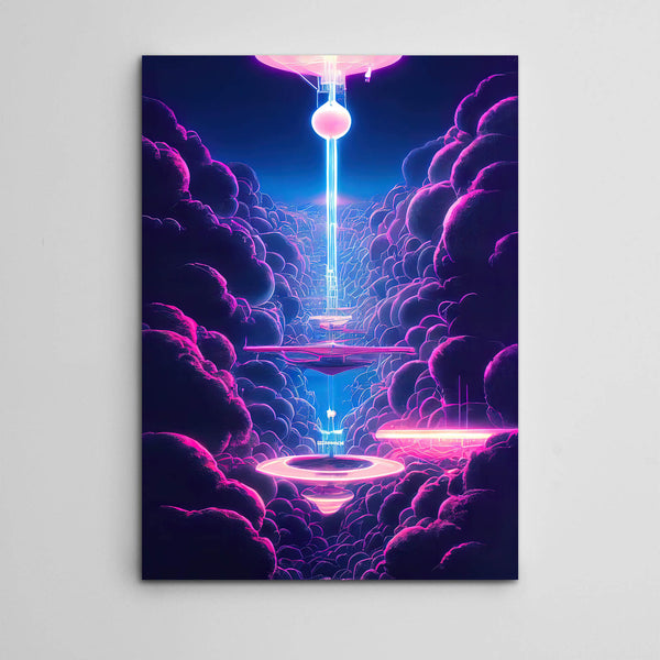 Cyberpunk City Canvas Print - Trippy Art | MusaArtGallery™