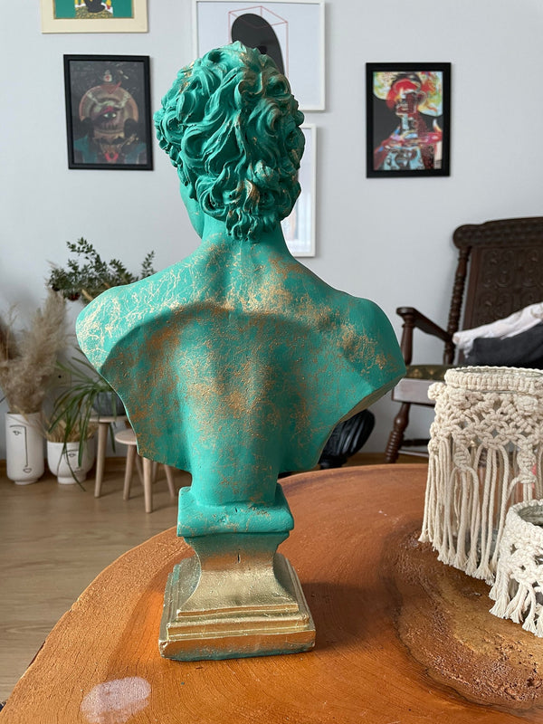 Blue David Bust Statue - David Bust Statue For Sale
