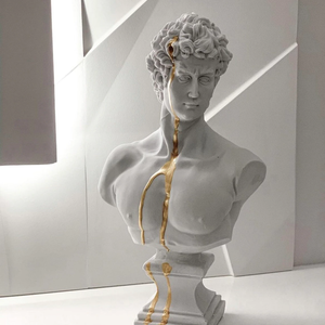 Gold David Bust Statue - David Bust Statue For Sale