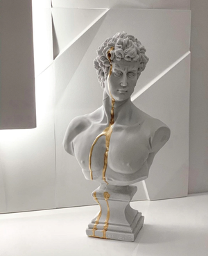 Gold David Bust Statue - David Bust Statue For Sale