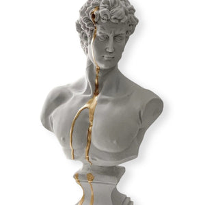 Gold David Bust Statue - David Bust Statue For Sale