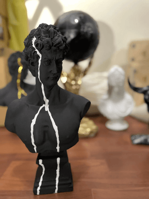 White Drip David Bust Statue - David Bust Statue For Sale