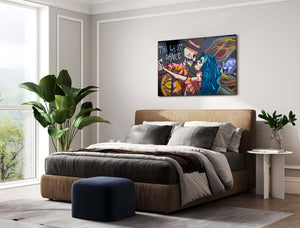 Dance Graffiti Wall Art - street art on canvas