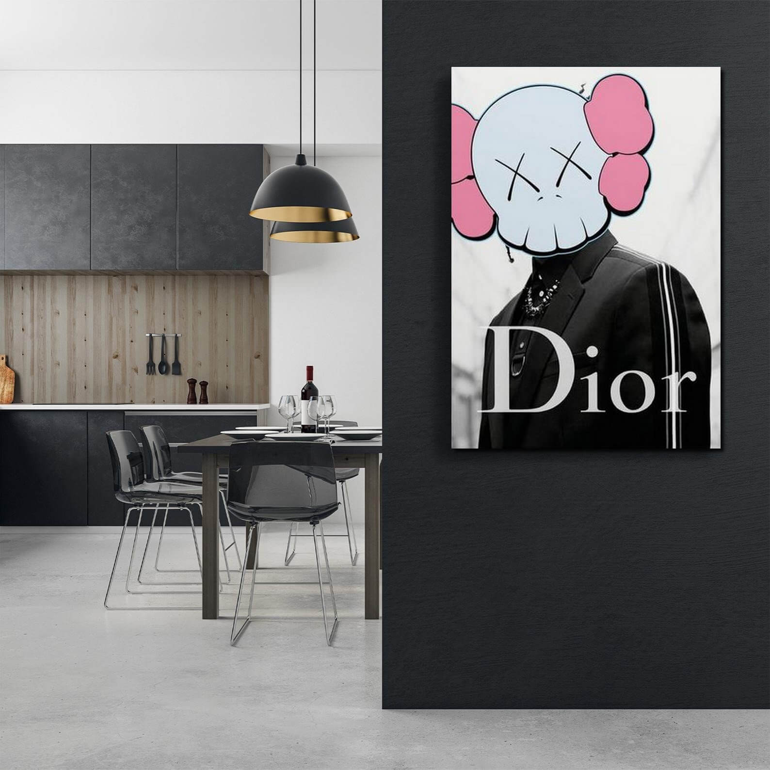Dior Graffiti Wall Art - Chic & Stylish Canvas Print