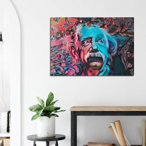 Einstein Graffiti Art - Street Art on canvas