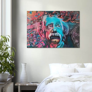 Einstein Graffiti Art - Street Art on canvas