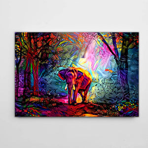 Psychedelic Elephant Art -Pop Canvas