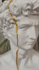 Large White David Bust Statue